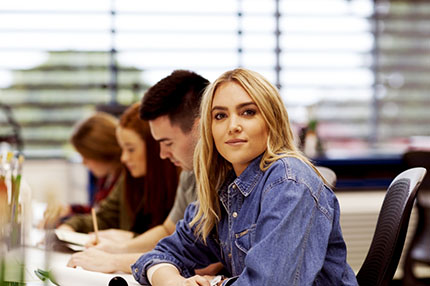 Student classroom working