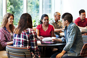 Students studying together