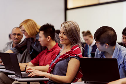 Students studying together