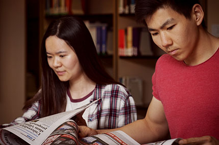 Students studying together