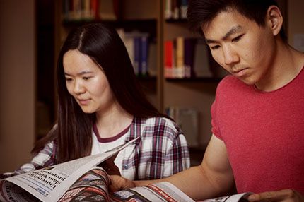 Students studying together